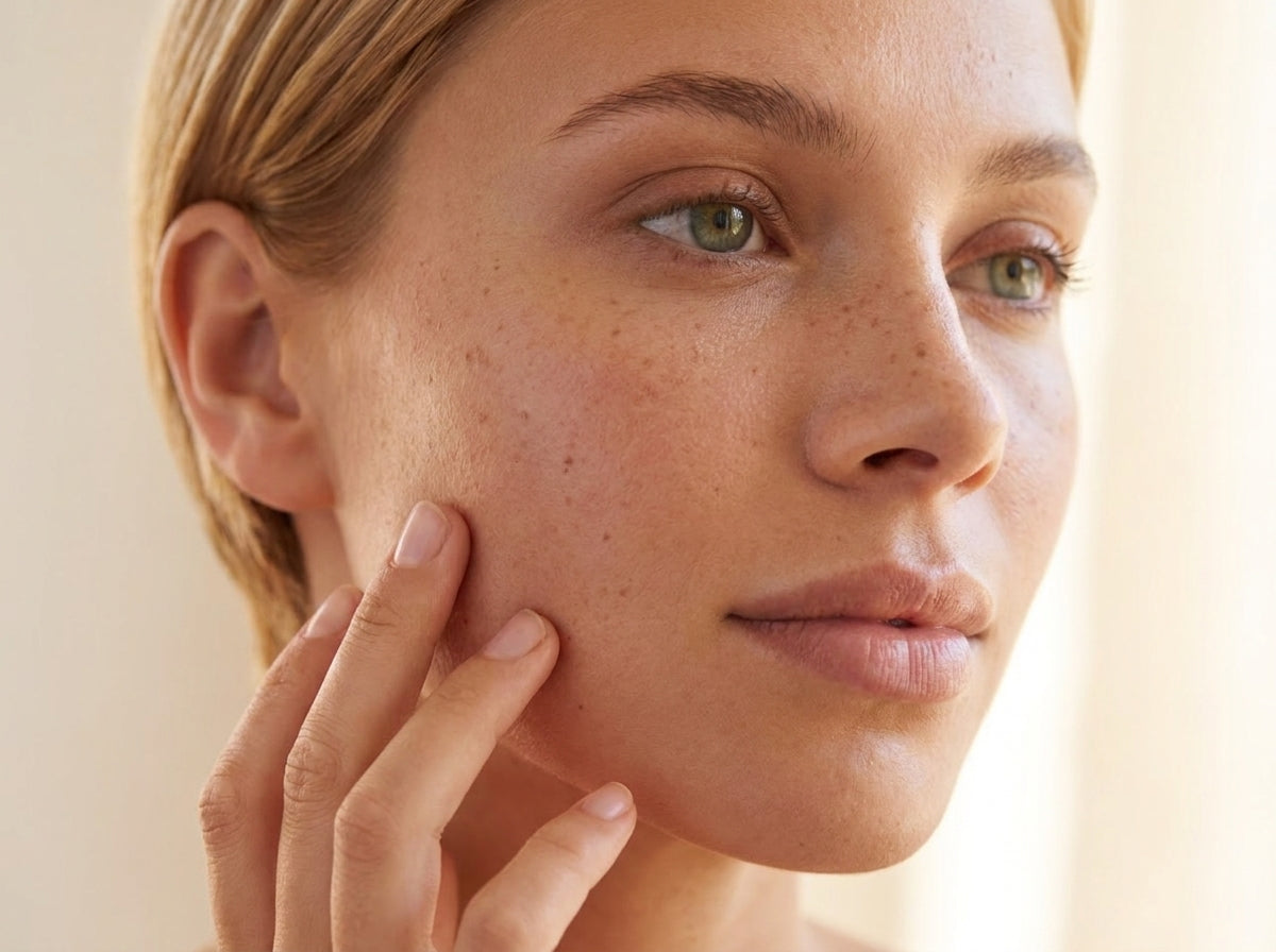 Woman with naturally sensitive skin