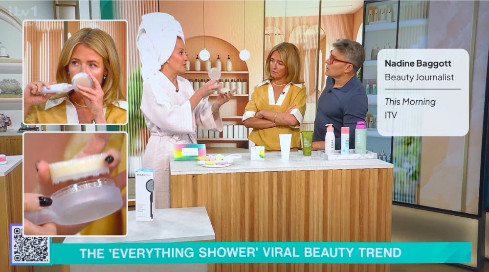 PICKI NIKI featured on ITV This Morning during a segment on hard water and shower innovation